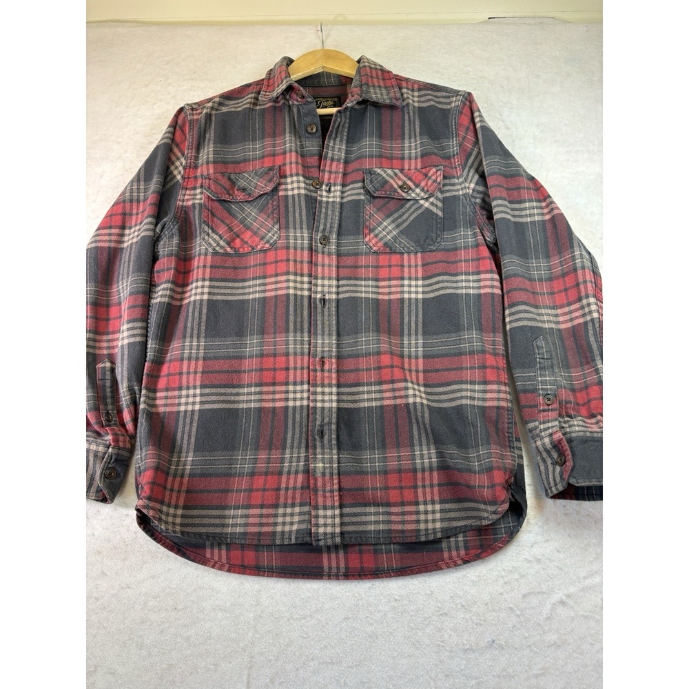 Jachs Heritage Flannel Heavyweight Red Plaid Button Up Long Sleeve Shirt Sz XL